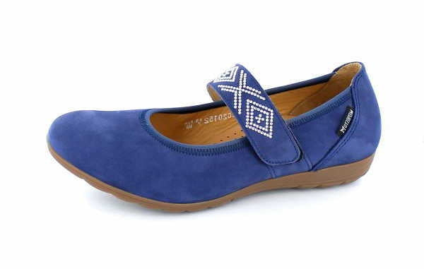 Lamballes Elise Bleu Chaussures cuir confortable femmes Marque Mephisto Shop Nouvelle collection Printemps/été 2025 Magasins Belgique Liège Eupen