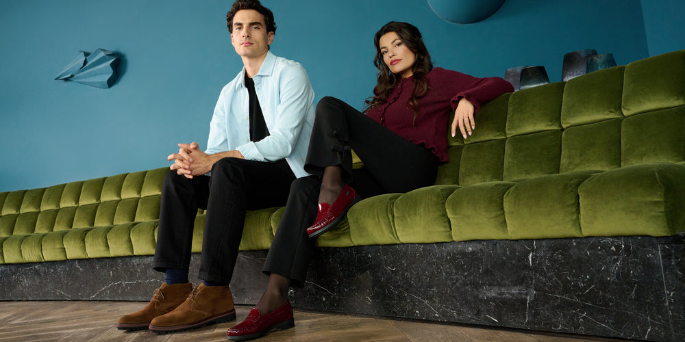 Nouvelle collection automne/hiver 2025 Mephisto Shop Belgique Liège Eupen Modèle Berto camel Neda rouge marque chaussures francaise semelles orthopédiques confort cuir