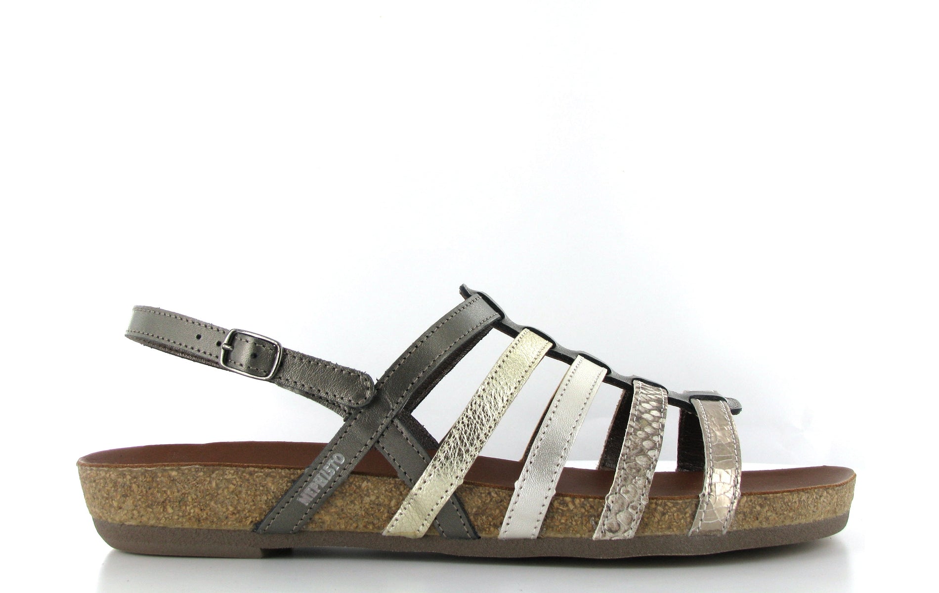 Sandales Verona Argenté Chaussures cuir confortable femmes Marque Mephisto Shop Magasins Belgique Liège Eupen