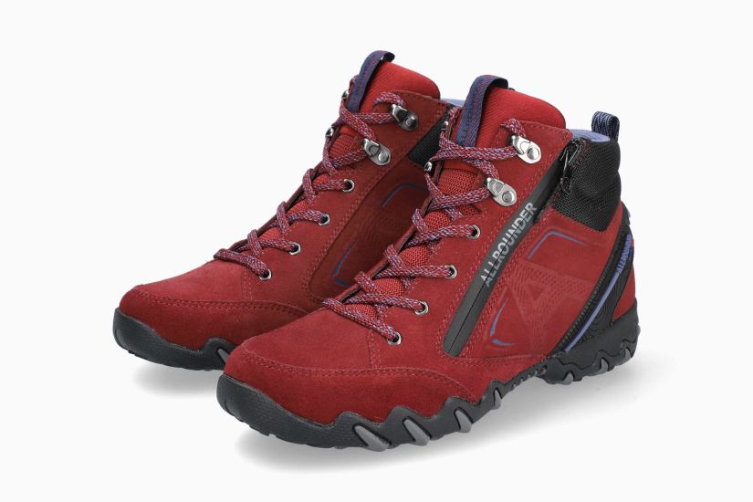 Bottines All Rounder Norika-Tex Rouge Chaussures femmes Marque Mephisto Shop Nouvelle collection automne hiver 2025 Magasins Belgique Liège Eupen