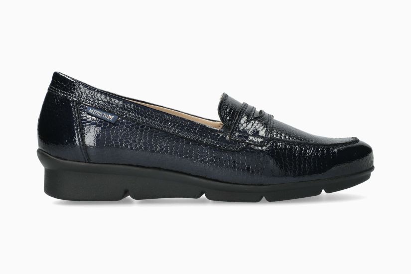 Mocassins Diva Bleu Vernis