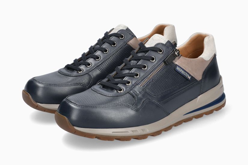 Baskets Bradley Bleu Marine Chaussures hommes Marque Mephisto Shop Nouvelle collection printemps été 2024 Magasins Belgique Liège Eupen