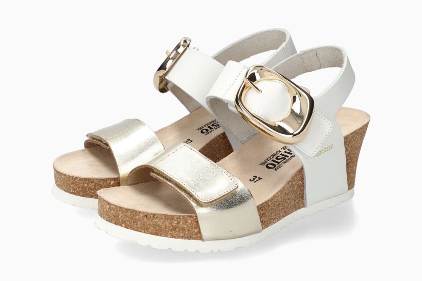 Sandales Léandre Doré Chaussures cuir confortable femmes Marque Mephisto Shop Nouvelle collection Printemps/été 2025 Magasins Belgique Liège Eupen