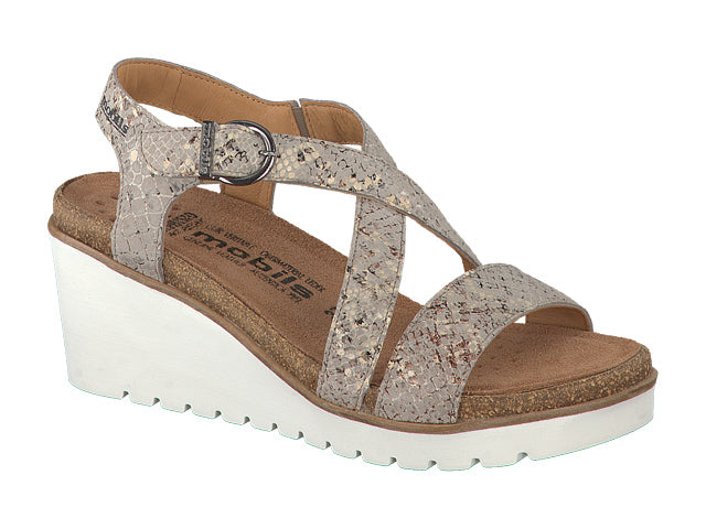 Sandales Violina Gris Chaussures cuir confortable femmes Marque Mephisto Shop Magasins Belgique Liège Eupen