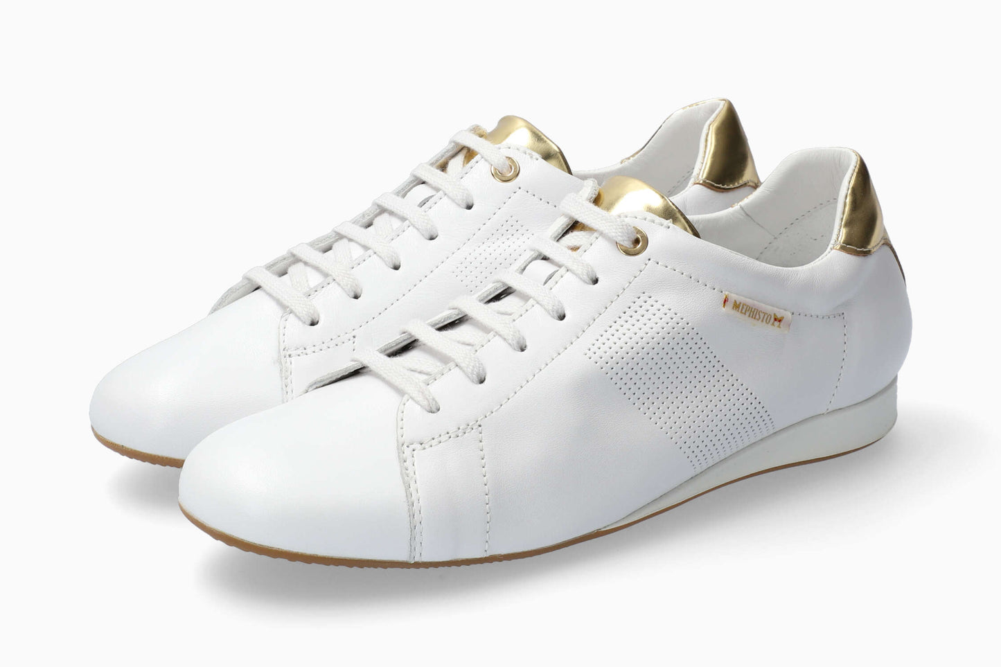 Baskets Bessy Blanc chaussures femmes marque Mephisto Nouvelle collection printemps été 2024 Magasins Belgique Liège Eupen