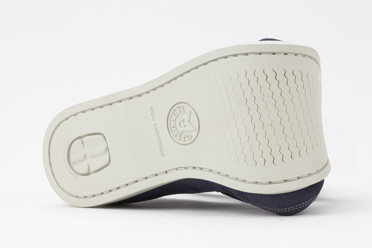 Kombinierte blaue Bootsmokassins