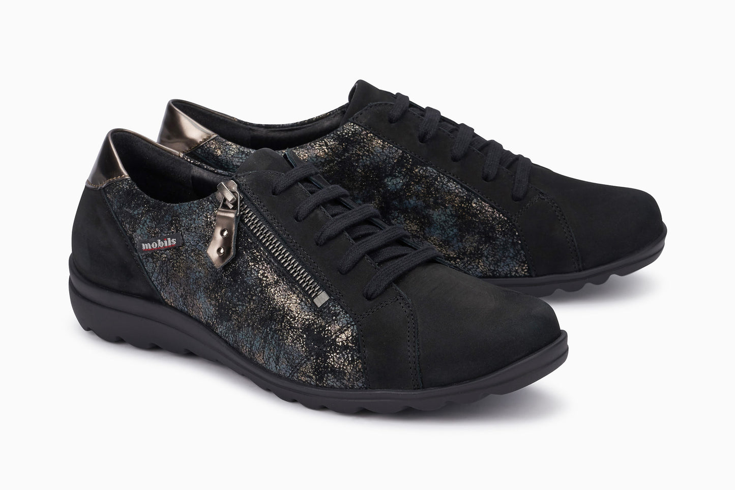 Baskets mobils noir femmes Mephisto Belgique