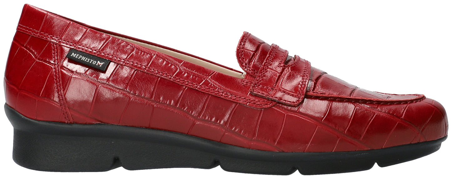 Rote Diva-Loafer aus Lackleder