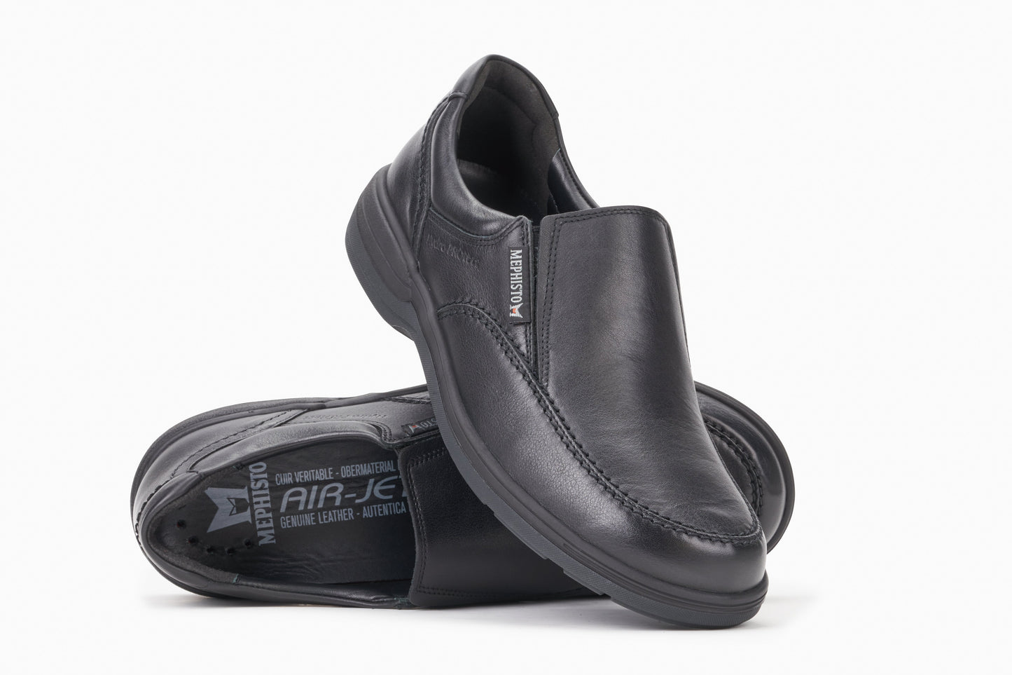 Mocassins Davy Noir hommes Mephisto Belgique Liège Nouvelle Collection Automne Hiver 2023
