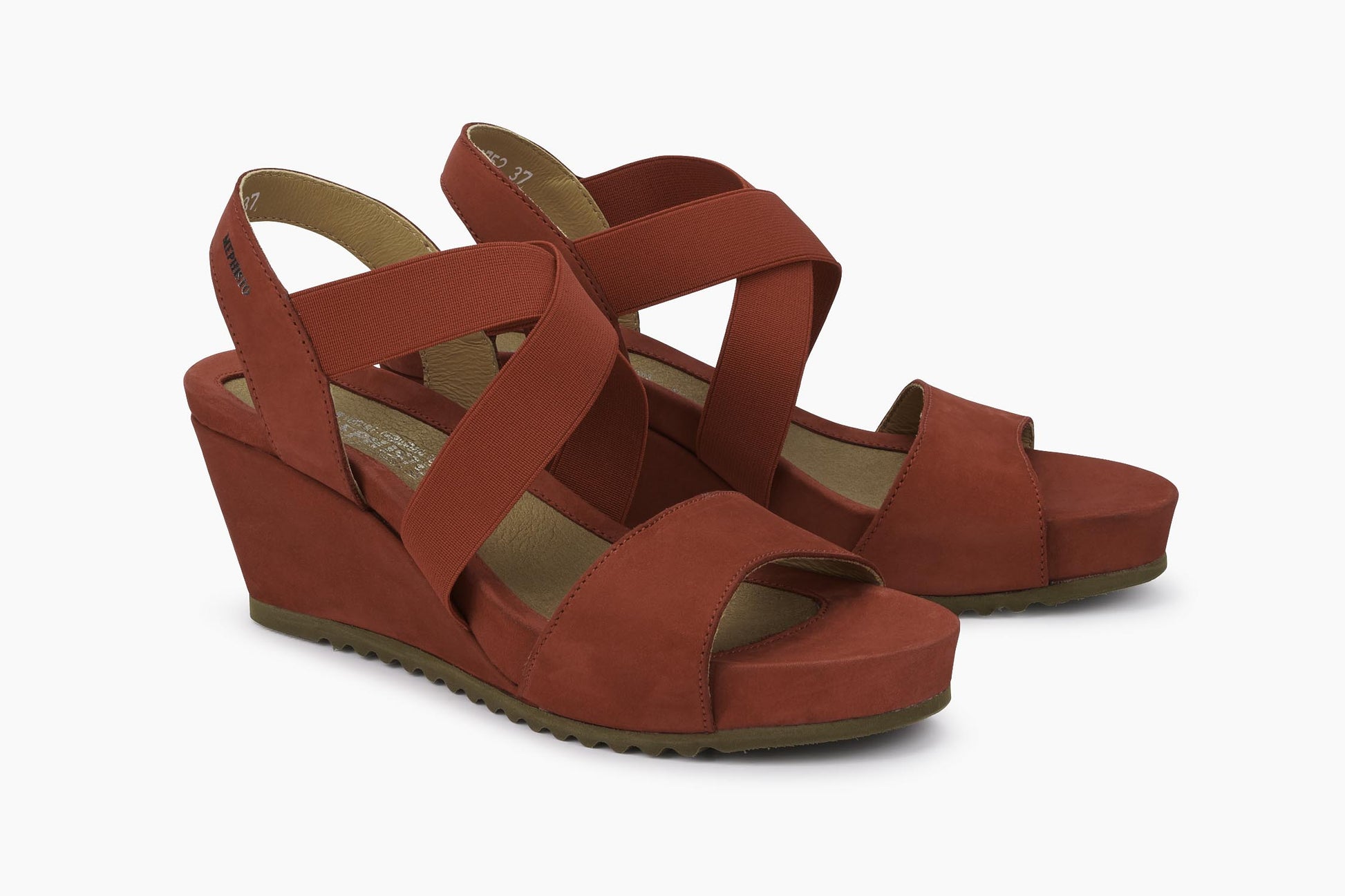 Sandales Giuliana Rouge Chaussures cuir confortable femmes Marque Mephisto Shop Nouvelle collection Printemps/été 2025 Magasins Belgique Liège Eupen