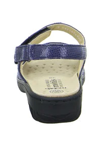 Sandales Mobils Getha Bleu Vernis