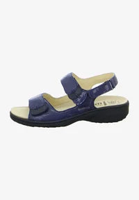 Sandales Mobils Getha Bleu Vernis
