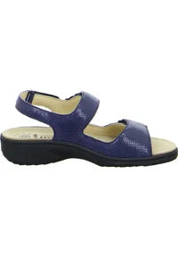Sandales Mobils Getha Bleu Vernis