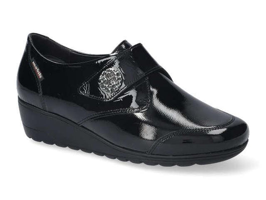 Molières Mobils Branda Noir Vernis Chaussures orthopédiques cuir femmes Marque Mephisto France Shop Nouvelle collection automne hiver 2026 Magasins Belgique Liège Eupen