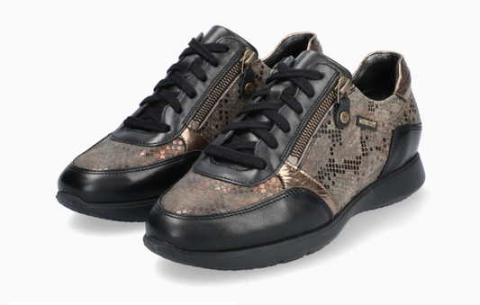 Baskets Monia Noir Chaussures femmes Marque Mephisto Shop Nouvelle collection Automne Hiver 2024 Magasins Belgique Liège Eupen