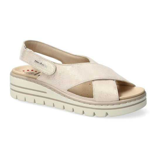 Sandales Mobils Cordelia Beiges Chaussures cuir confortable femmes Marque Mephisto Shop Nouvelle collection Printemps/été 2026 Magasins Belgique Liège Eupen