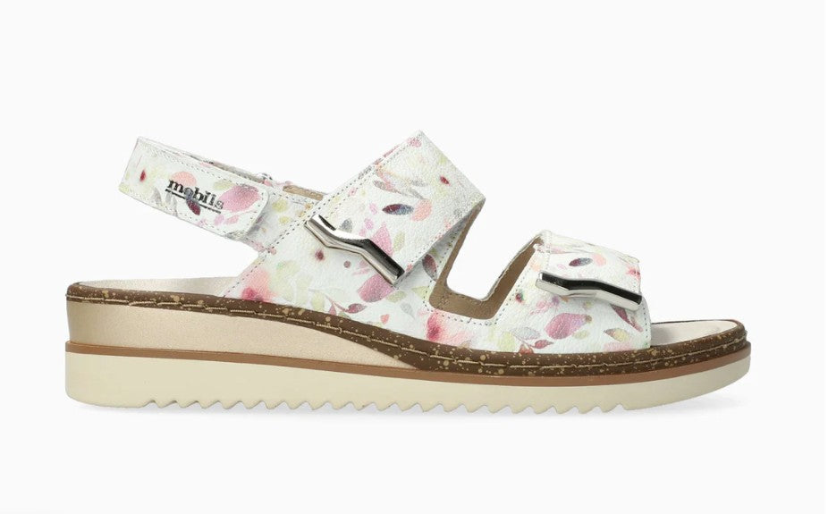 Sandales Mobils Darcie Blanc Fleuri
