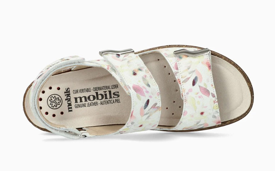 Sandales Mobils Darcie Blanc Fleuri