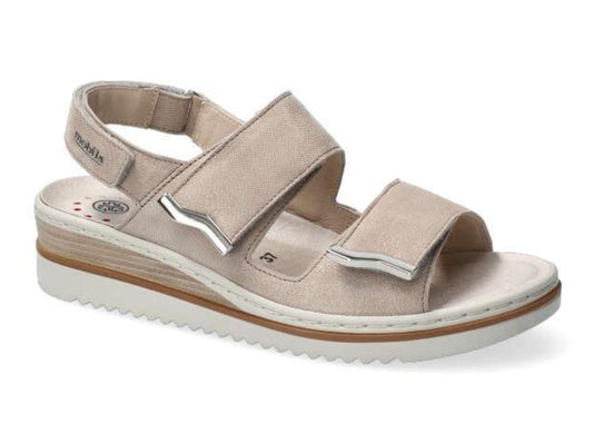 Sandales Mobils Darcie Taupe Chaussures cuir confortable femmes Marque Mephisto Shop Nouvelle collection Printemps/été 2026 Magasins Belgique Liège Eupen