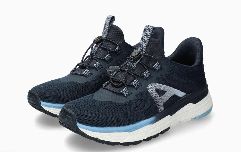 Baskets All Rounder Terra Bleu Chaussures cuir confortable femmes Marque Mephisto Shop Nouvelle collection Printemps/été 2026 Magasins Belgique Liège Eupen