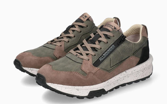 Baskets All Rounder Belize Kaki Chaussures cuir confortable femmes Marque Mephisto Shop Nouvelle collection Printemps/été 2026 Magasins Belgique Liège Eupen