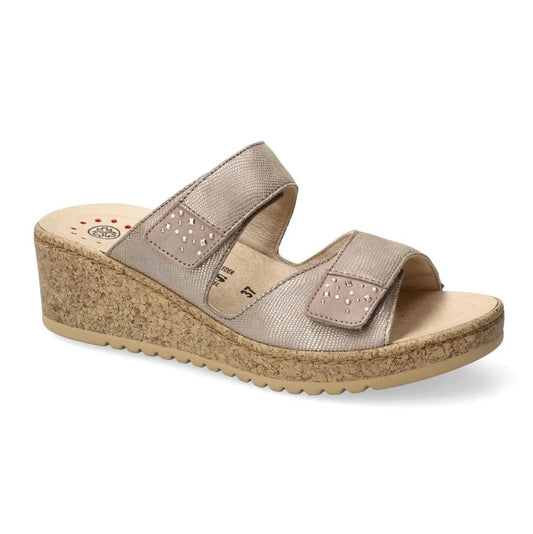 Mules Mobils Navina Beige Chaussures cuir confortable femmes Marque Mephisto Shop Nouvelle collection Printemps/été 2026 Magasins Belgique Liège Eupen