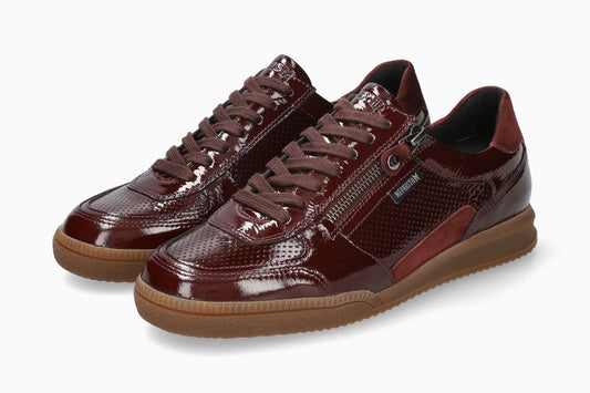 Baskets Walie Bordeaux Chaussures orthopédiques cuir femmes Marque Mephisto France Shop Nouvelle collection automne hiver 2026 Magasins Belgique Liège Eupen