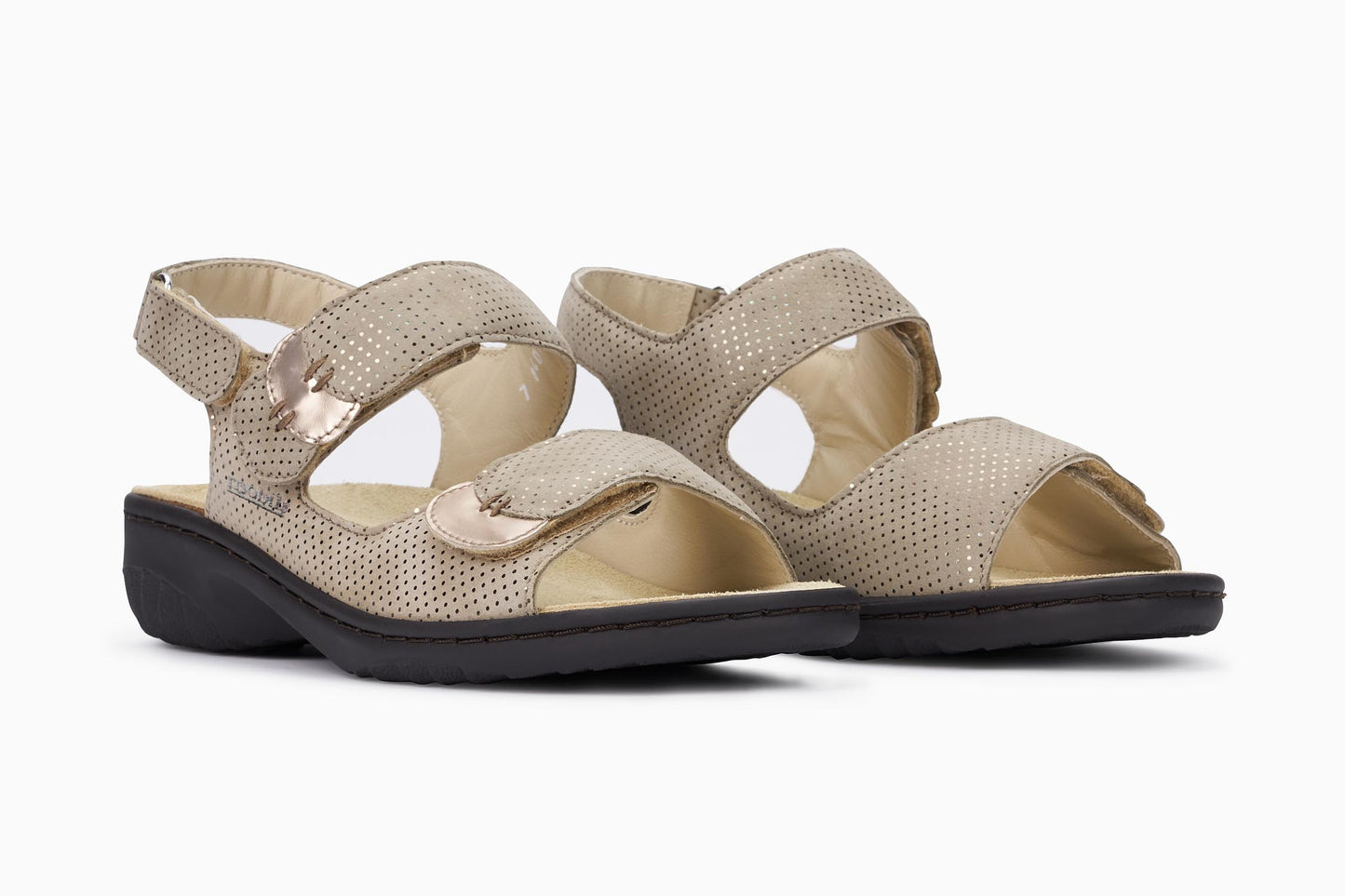 Mobils Getha donkerbeige sandalen