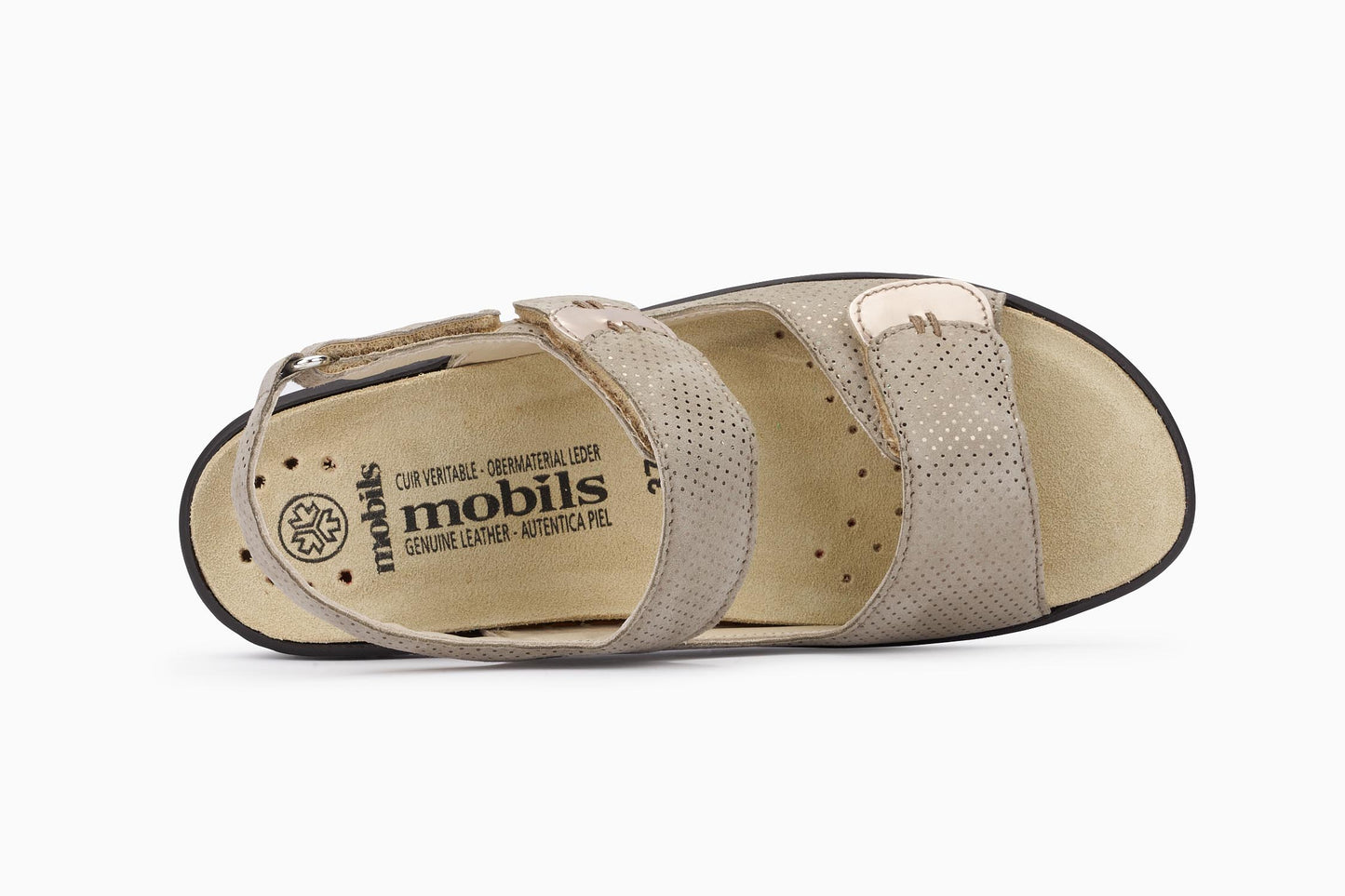 Mobils Getha donkerbeige sandalen