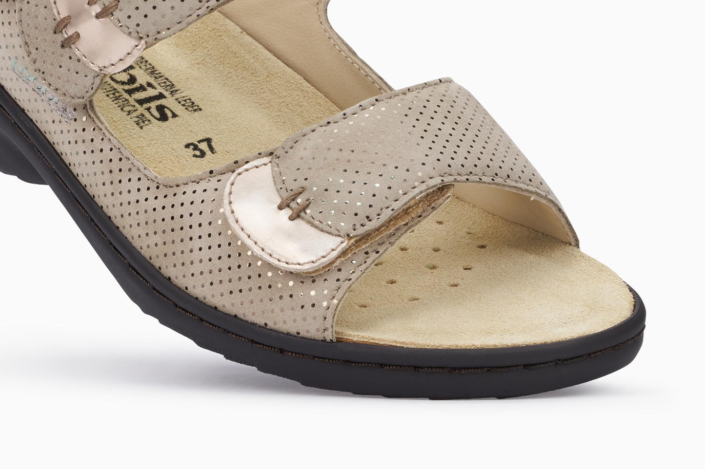 Mobils Getha donkerbeige sandalen