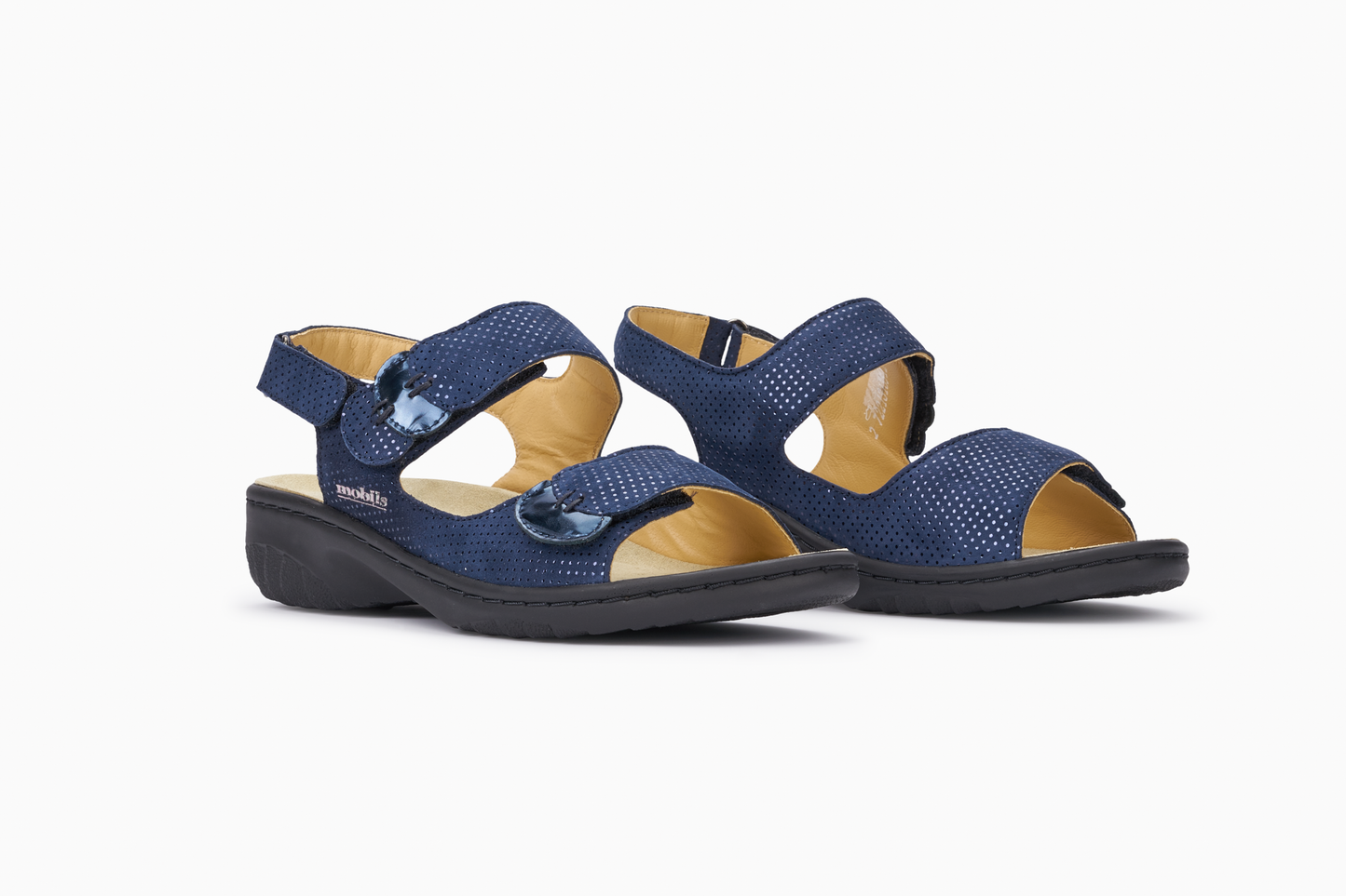 Sandales Mobils Getha Bleu Foncé