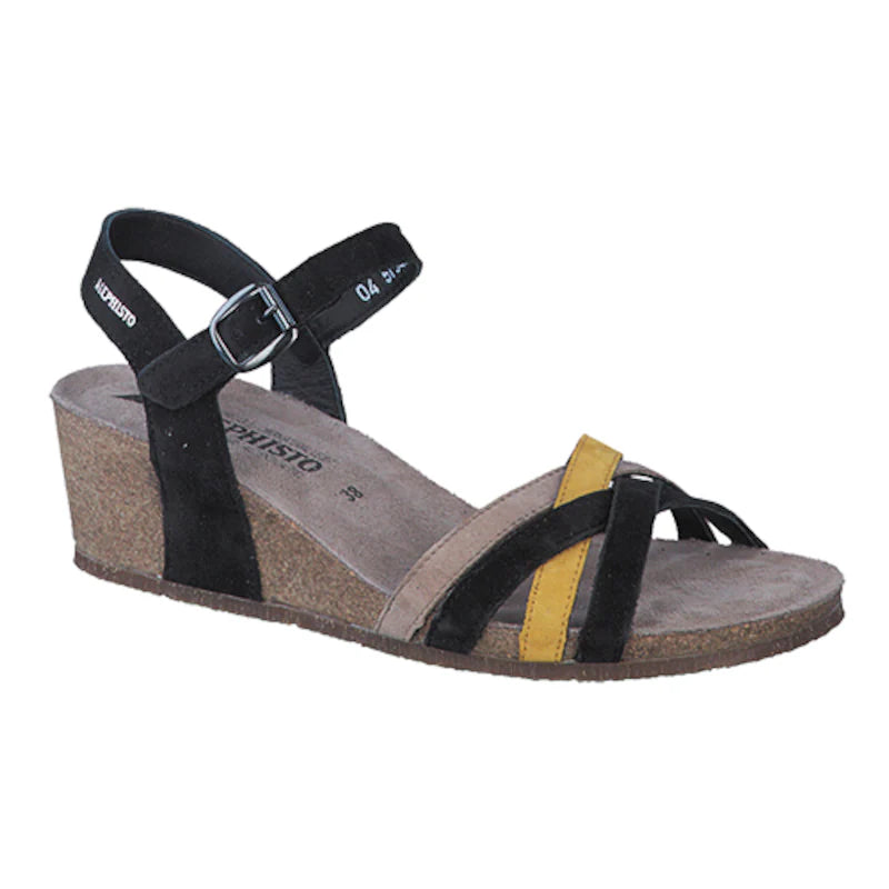Sandales Mado Noir Combiné femmes Mephisto Belgique Liège