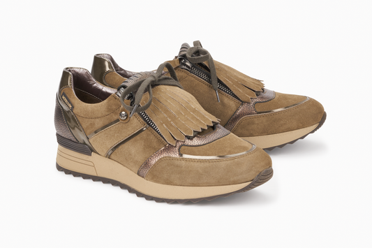 Baskets Tobia Taupe femmes Mephisto Belgique Liège Eupen Soldes 2023