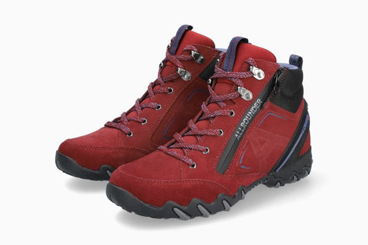 Bottines All Rounder Norika-Tex Rouge Chaussures femmes Marque Mephisto Shop Nouvelle collection automne hiver 2025 Magasins Belgique Liège Eupen