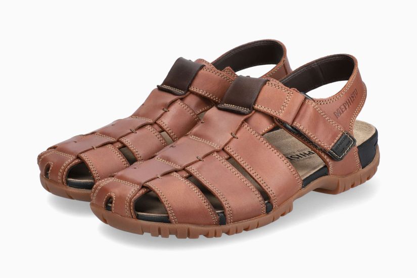 Sandales Basile Camel chaussures Hommes Marque Mephisto Nouvelle collection printemps été 2024 Magasin Liège Eupen Belgique