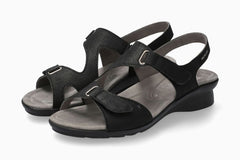 Paris Schwarze Kombi-Sandalen 