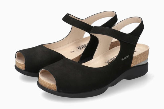 Sandales Orphéa Noir Marque Mephisto Nouvelle Collection printemps été 2024 Chaussures Femmes Magasin Liège Eupen
