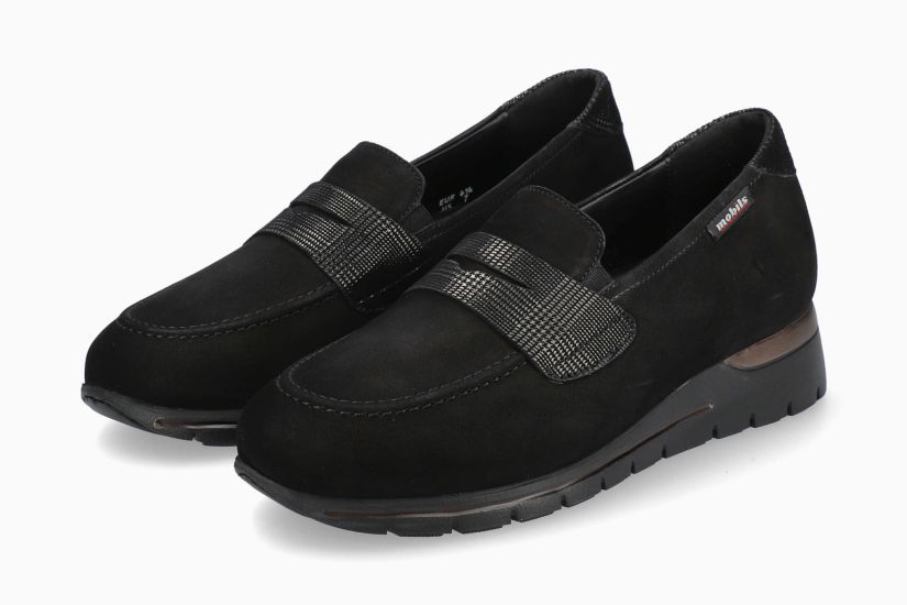 Mocassins Mobils Elyna Noir femmes Mephisto Belgique Liège Nouvelle Collection automne hiver 2023