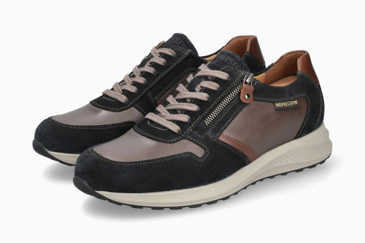 Baskets Dino Bleu Combiné Chaussures hommes Marque Mephisto Shop Nouvelle collection automne hiver 2025 Magasins Belgique Liège Eupen