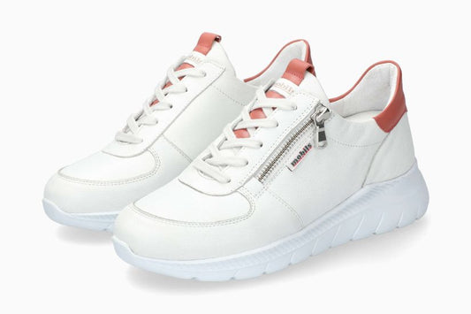 Baskets Mobils Ryma Blanc Chaussures femmes Marque Mephisto Shop Nouvelle collection printemps été 2024 Magasins Belgique Liège Eupen