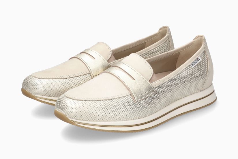 Mocassins Lya Beige Chaussures femmes Marque Mephisto Shop Nouvelle collection printemps été 2024 Magasins Belgique Liège Eupen