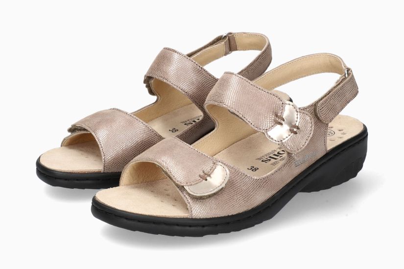 Sandales Mobils Getha Beige Clair chaussures femmes Mephisto Belgique Liège Eupen Nouvelle collection printemps été 2024