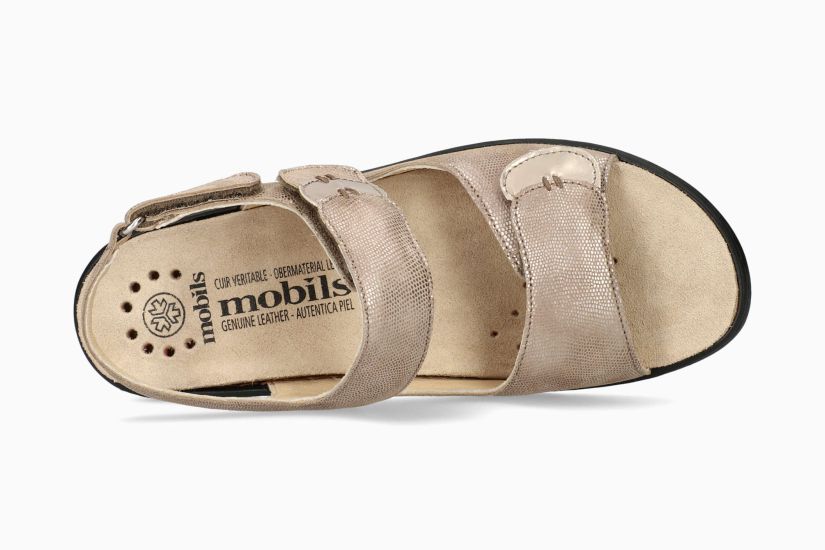 Mobils Getha licht taupe sandalen