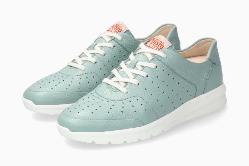 Baskets Marilis Vert Chaussures femmes Marque Mephisto Shop Nouvelle collection printemps été 2024 Magasins Belgique Liège Eupen