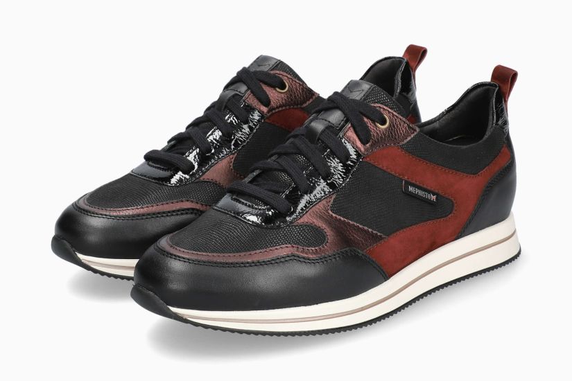 Baskets Lydie Noir Chaussures femmes Marque Mephisto Shop Nouvelle collection Automne Hiver 2024 Magasins Belgique Liège Eupen