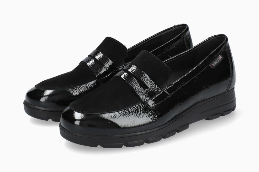 Mocassins Carima Noirs Chaussures femmes Marque Mephisto Shop Nouvelle collection Automne Hiver 2024 Magasins Belgique Liège Eupen