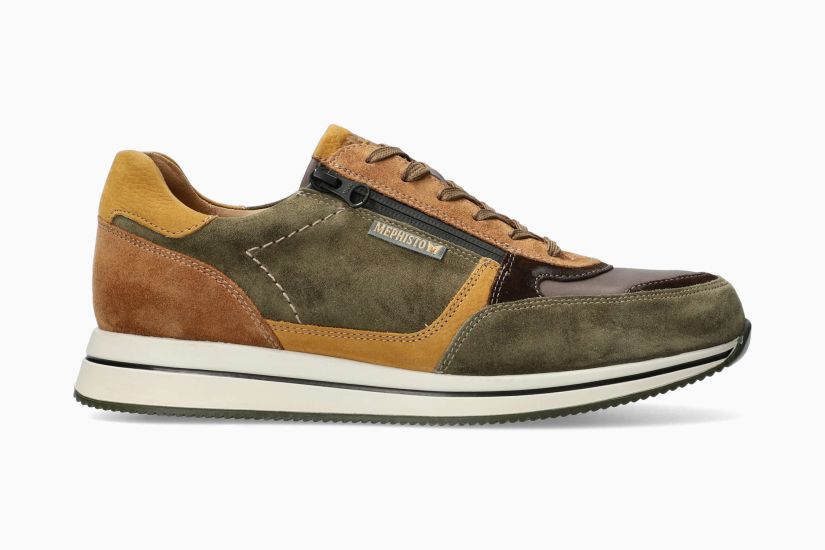 Gilford kaki gecombineerde sneakers