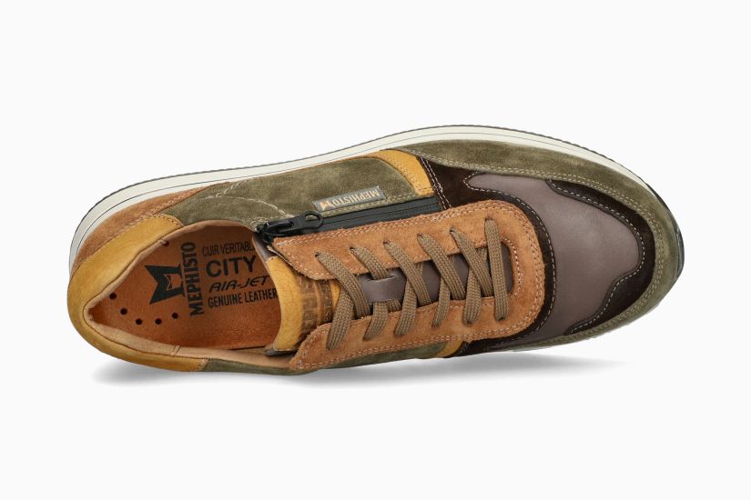 Gilford kaki gecombineerde sneakers