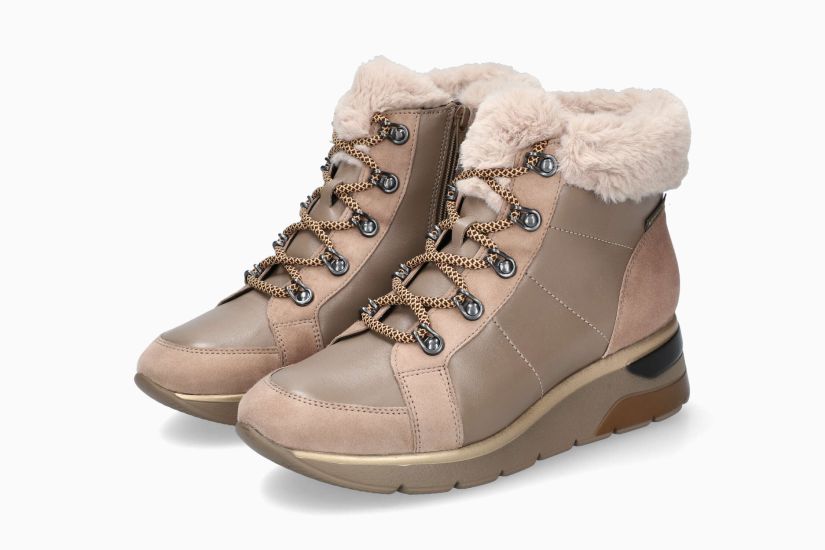 Evodia Beige enkellaarzen