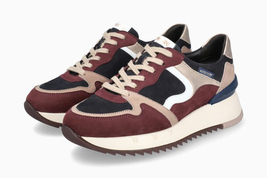 Baskets Angie Bordeaux Chaussures femmes Marque Mephisto Shop Nouvelle collection Automne Hiver 2024 Magasins Belgique Liège Eupen